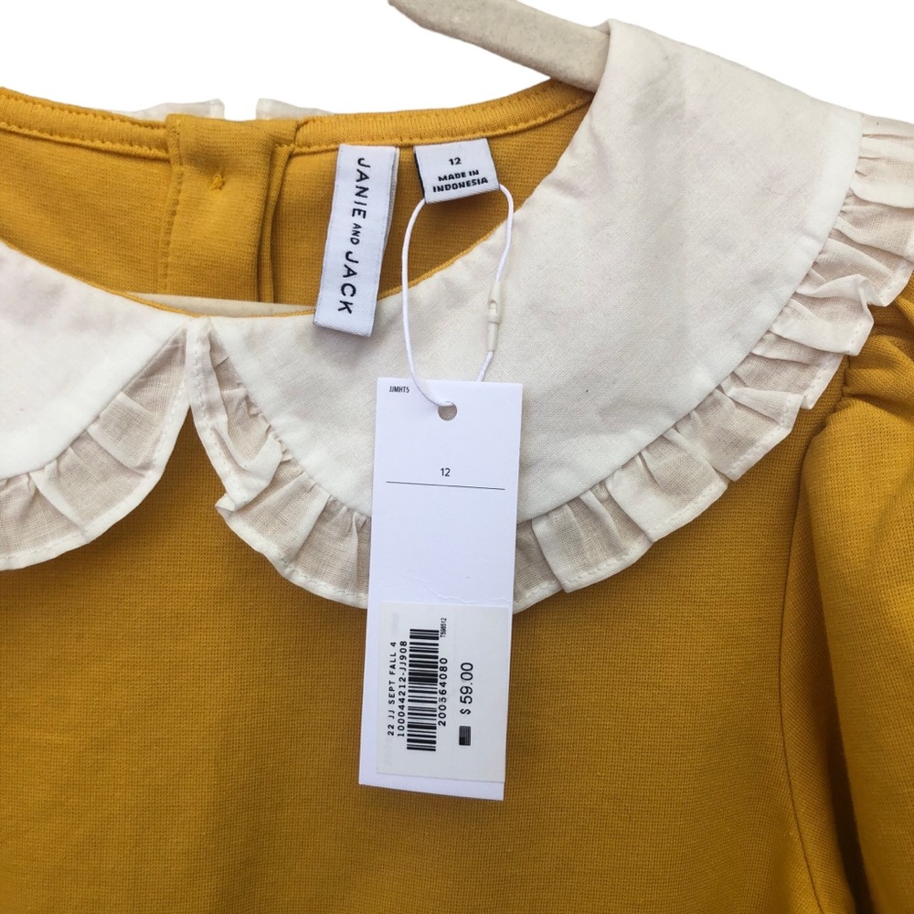 Janie & Jack Mustard Yellow Dress size 12 - Picture 6 of 12